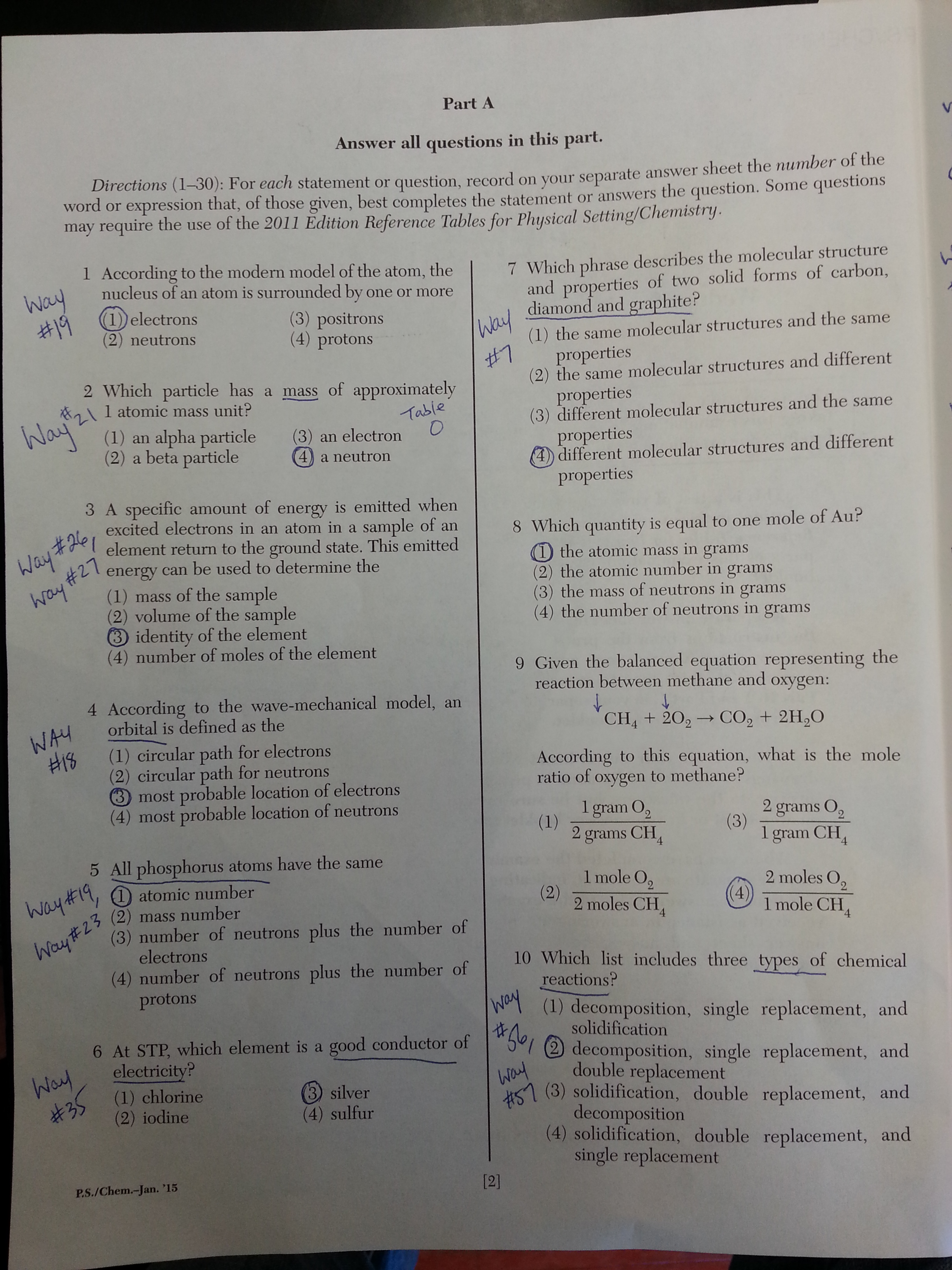 June 2011 Chemistry Regents Conversion Chart